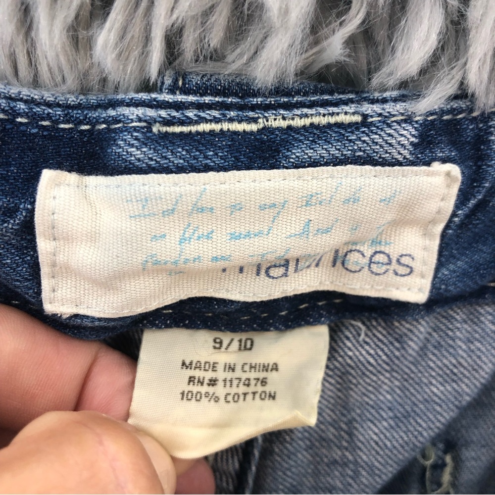 Maurices Shorts Womens Size 10 Whiskered Denim Slit Hem Blue - Picture 6 of 10